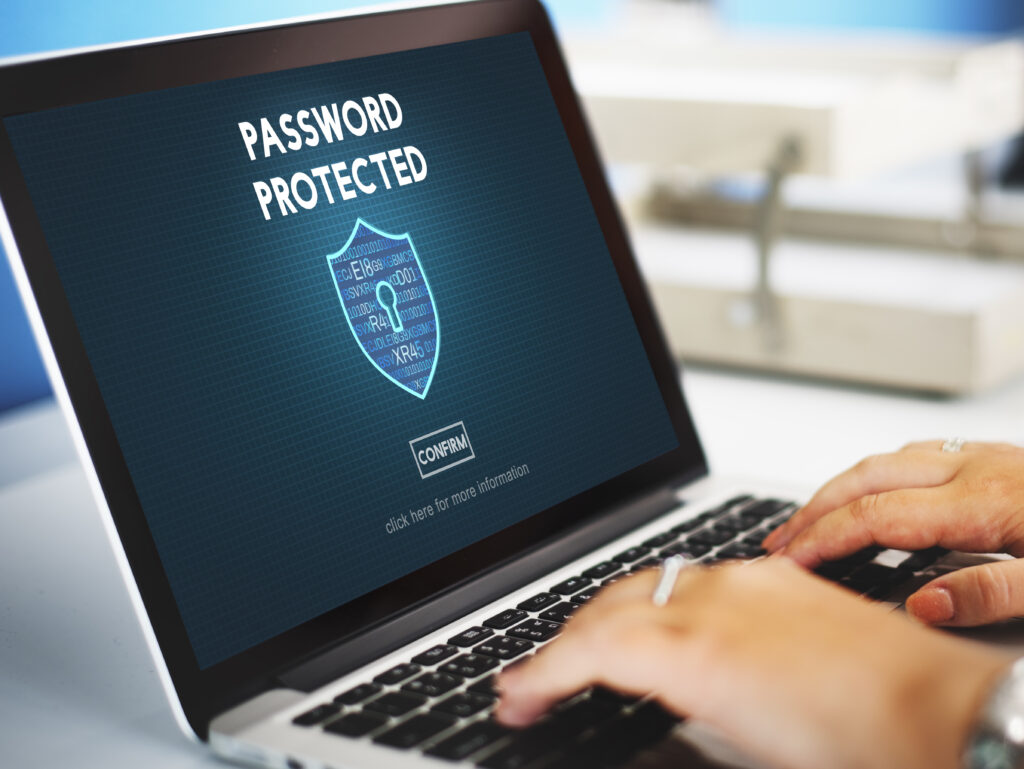 Password protected laptop