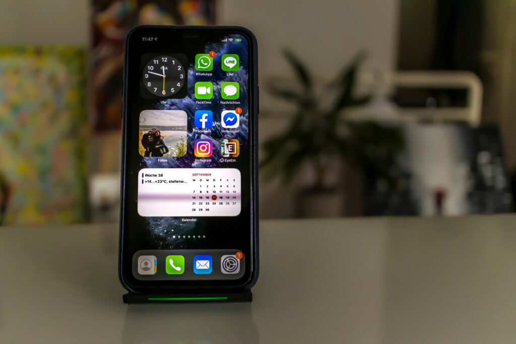 Screen widgets on an iPhone